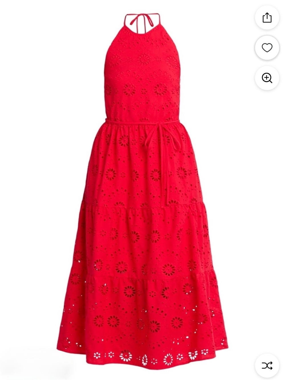 Women’s “red” (but maybe coral) eyelet halter dress. NWT - Picture 10 of 10